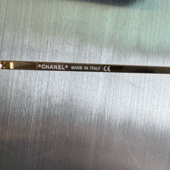 Chanel Vintage Crystal Logo Eyeglasses Gold Trim - Picture 3 of 4